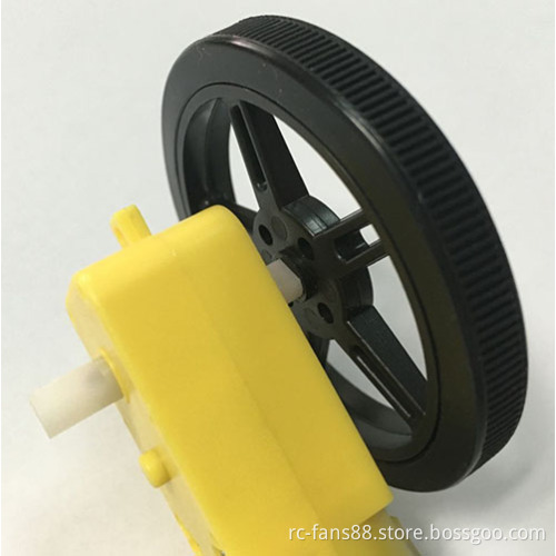 one side smart car robot tire wheel with dc gear motor 3v 6v